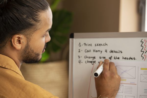 back-view-man-writing-white-board